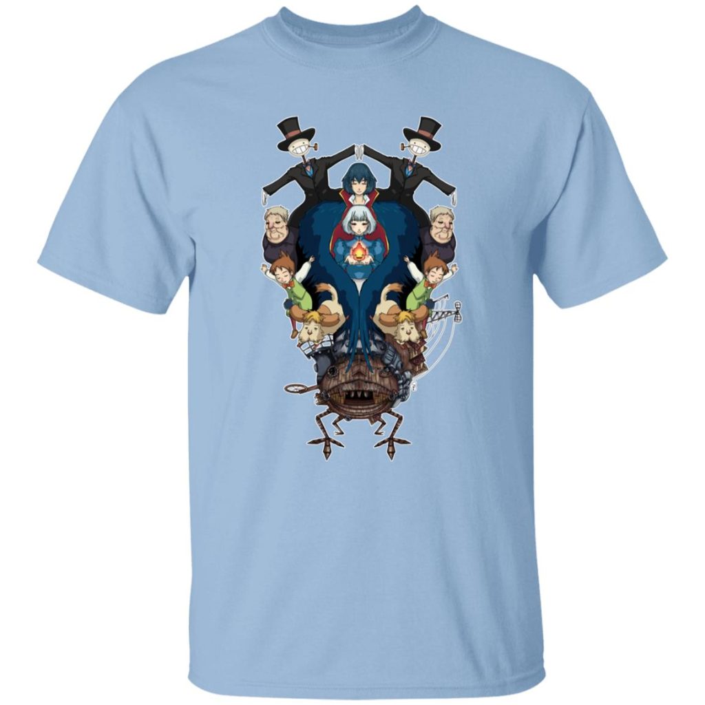 Studio Ghibli Howl’s Moving Castle Characters Mirror T-shirt