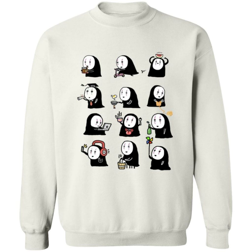 Studio Ghibli Spirited Away Cute No Face Kaonashi Collection Sweatshirt - Image 2
