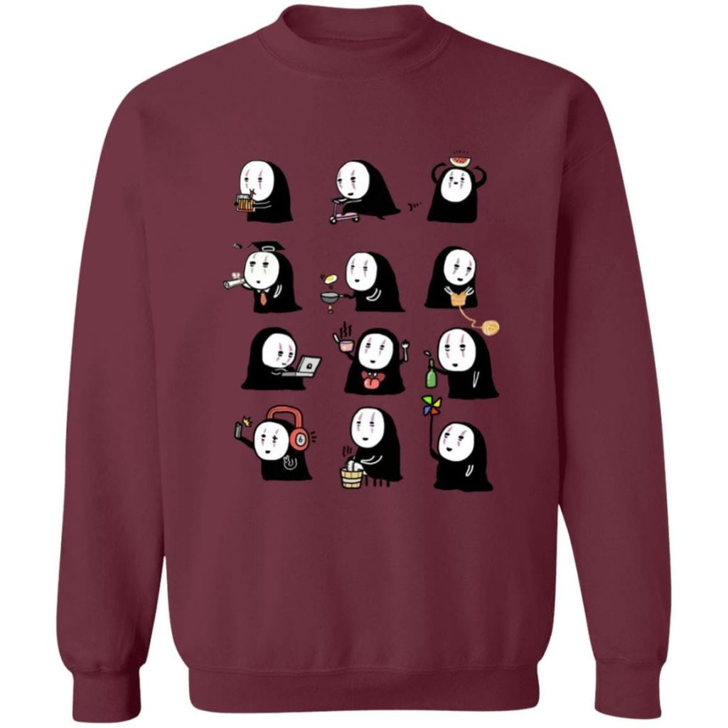 Studio Ghibli Spirited Away Cute No Face Kaonashi Collection Sweatshirt - Image 5