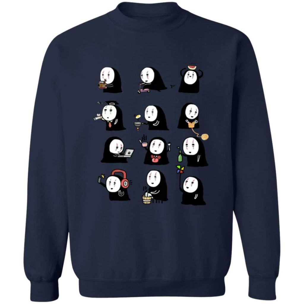 Studio Ghibli Spirited Away Cute No Face Kaonashi Collection Sweatshirt - Image 6