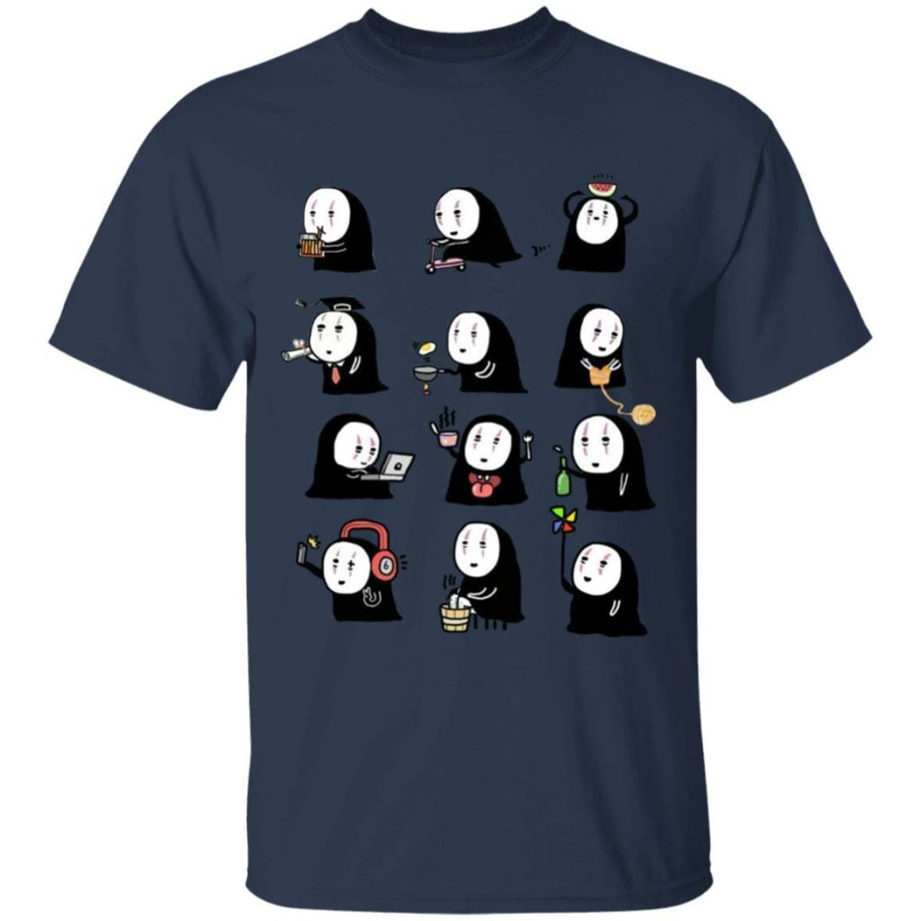 Studio Ghibli Cute No Face Kaonashi Collection T-shirt - Image 8
