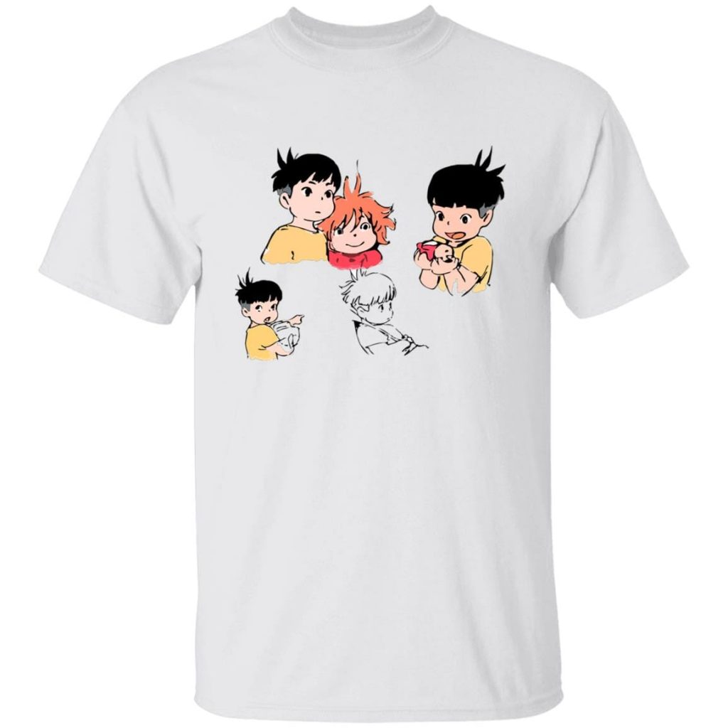 Studio Ghibli Ponyo and Sosuke Sketch T-shirt - Image 2