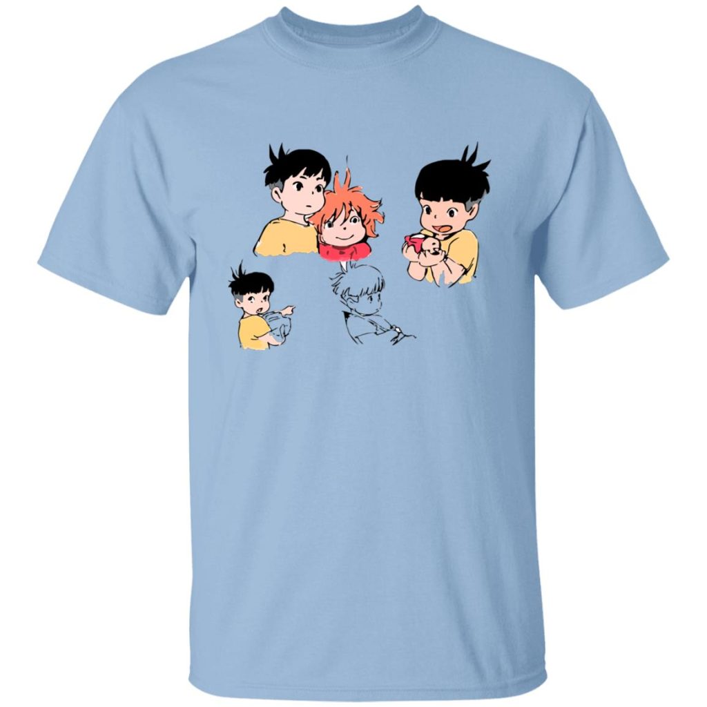 Studio Ghibli Ponyo and Sosuke Sketch T-shirt