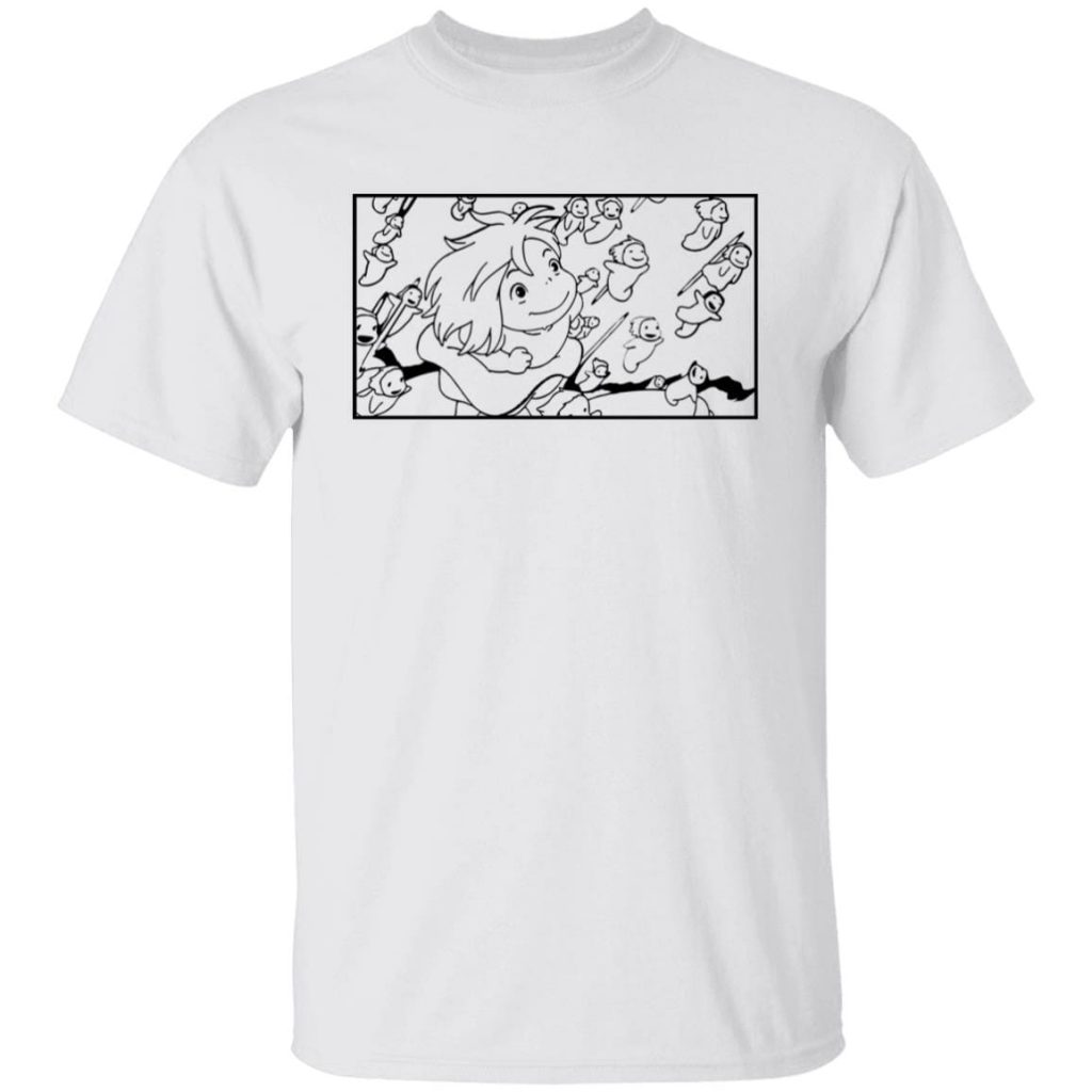 Studio Ghibli Ponyo Freedom Sketch T-shirt - Image 2
