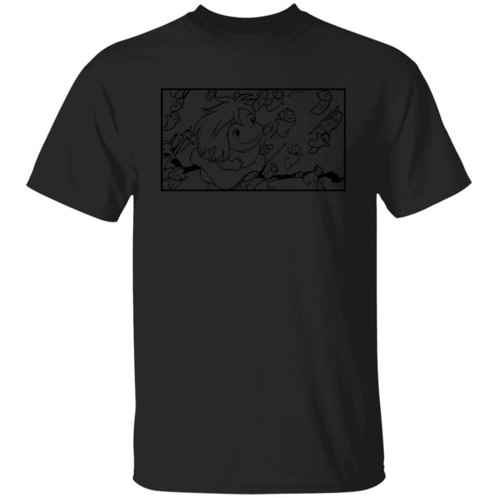 Studio Ghibli Ponyo Freedom Sketch T-shirt - Image 4