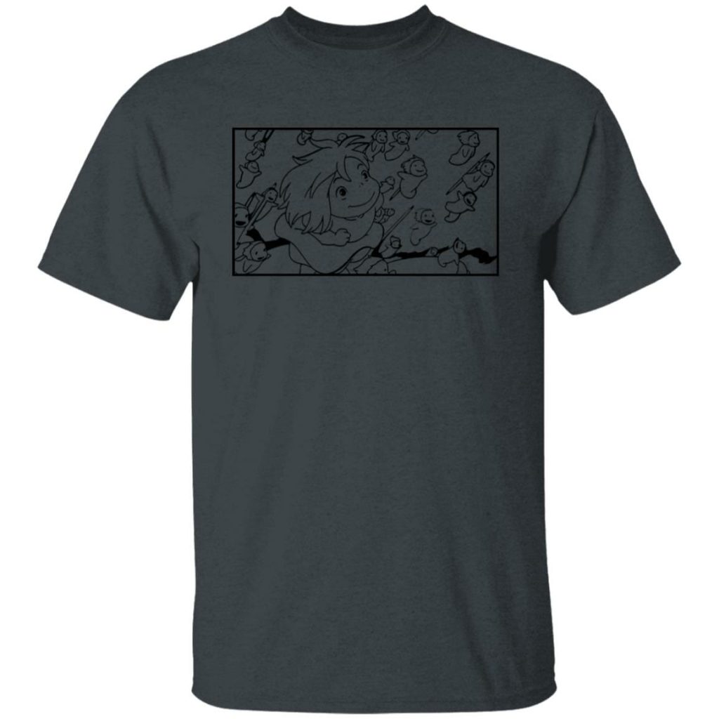 Studio Ghibli Ponyo Freedom Sketch T-shirt - Image 5