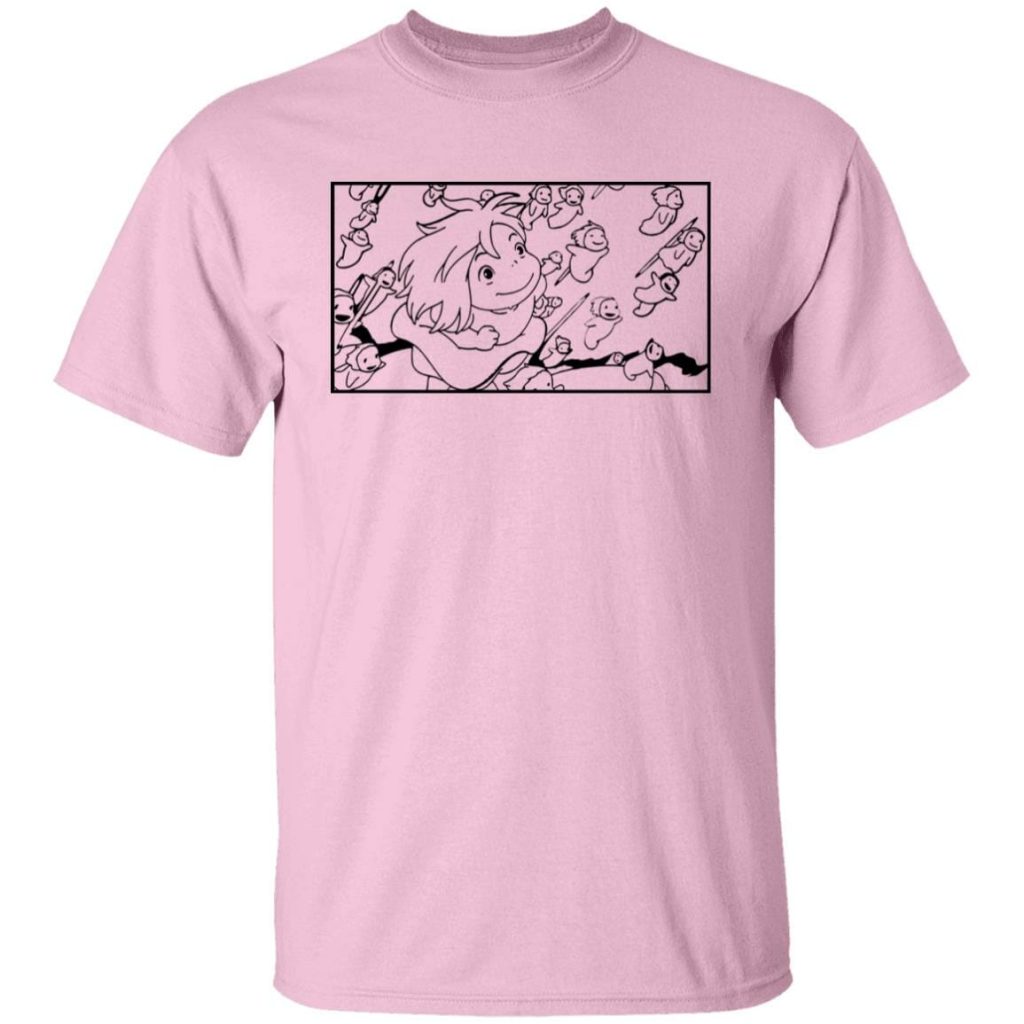 Studio Ghibli Ponyo Freedom Sketch T-shirt - Image 6