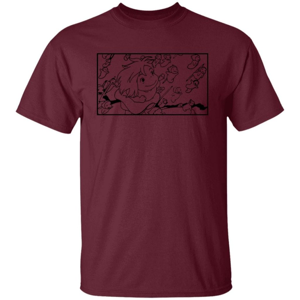 Studio Ghibli Ponyo Freedom Sketch T-shirt - Image 7
