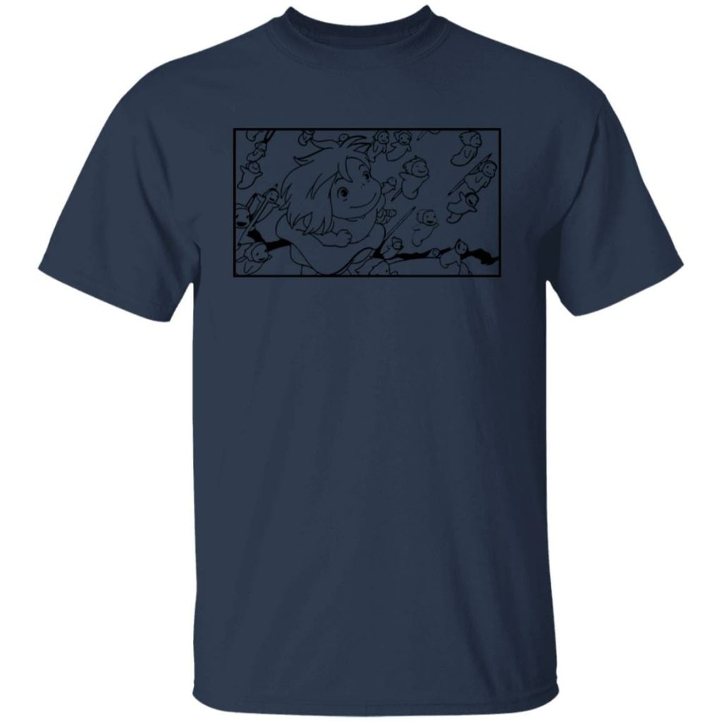 Studio Ghibli Ponyo Freedom Sketch T-shirt - Image 8