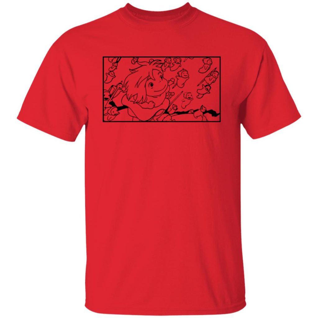 Studio Ghibli Ponyo Freedom Sketch T-shirt - Image 9