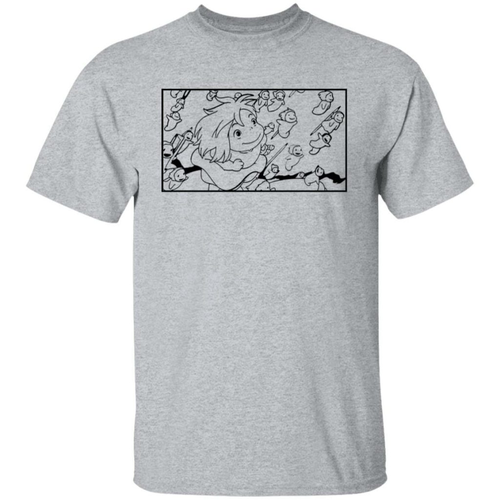 Studio Ghibli Ponyo Freedom Sketch T-shirt - Image 10