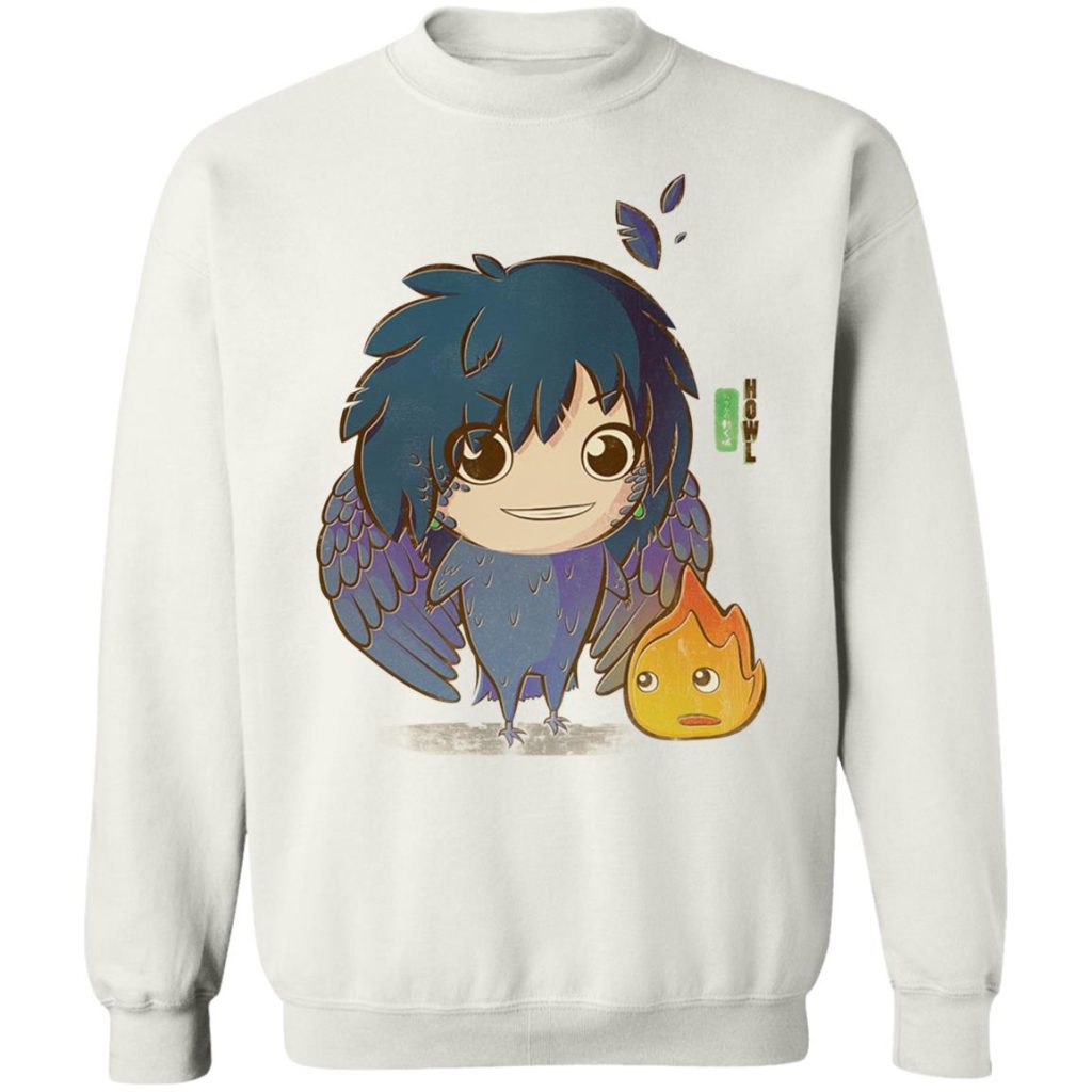 Studio Ghibli Howl's Moving Castle Howl Chibi Sweatshirt - Image 2