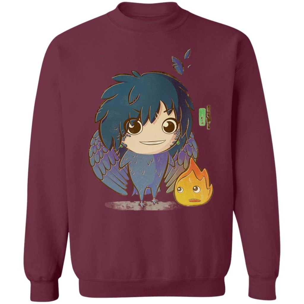 Studio Ghibli Howl's Moving Castle Howl Chibi Sweatshirt - Image 5