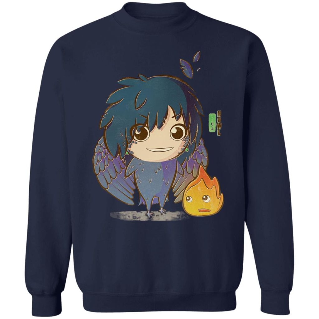 Studio Ghibli Howl's Moving Castle Howl Chibi Sweatshirt - Image 6