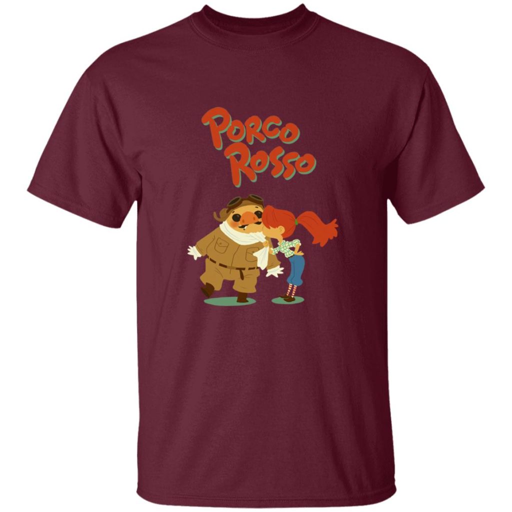 Studio Ghibli Porco Rosso The Kiss T-shirt - Image 7