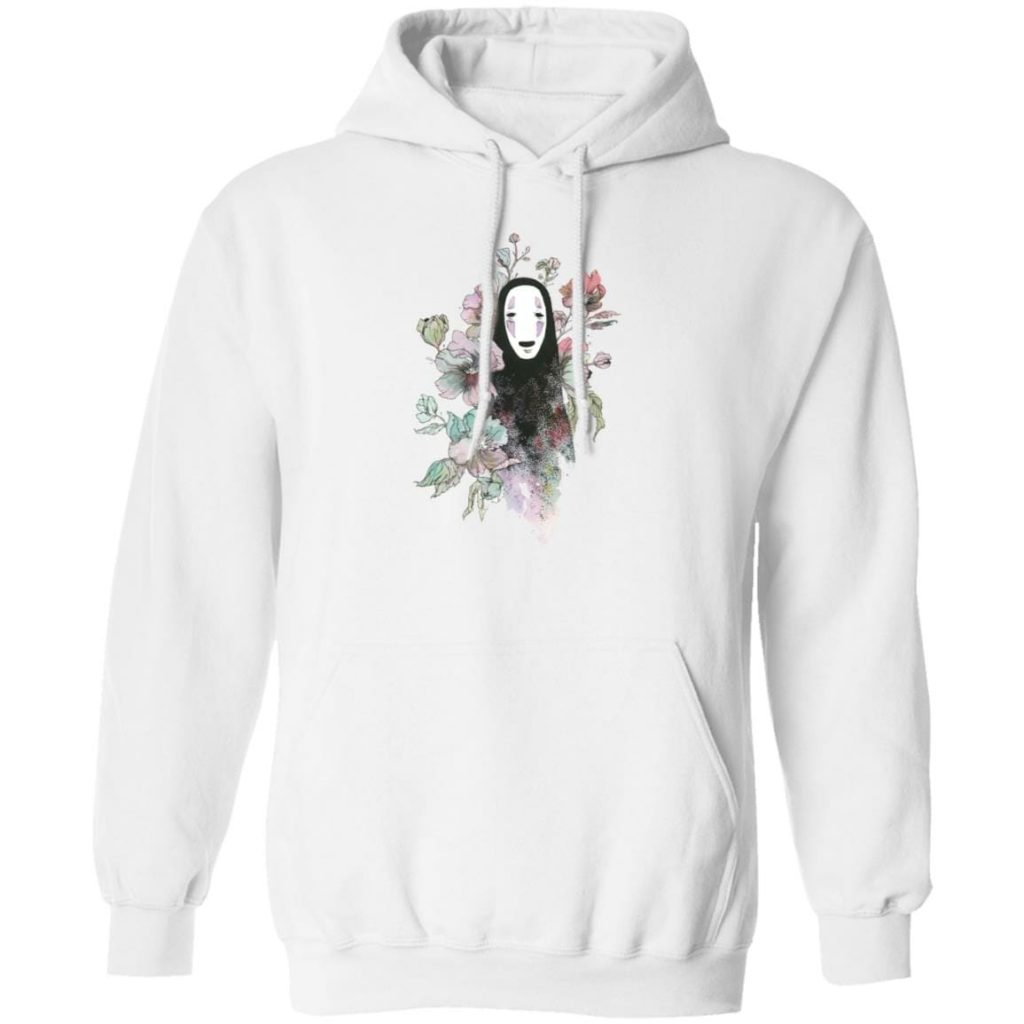 Spirited Away No Face Flowers Hoodie - Image 2