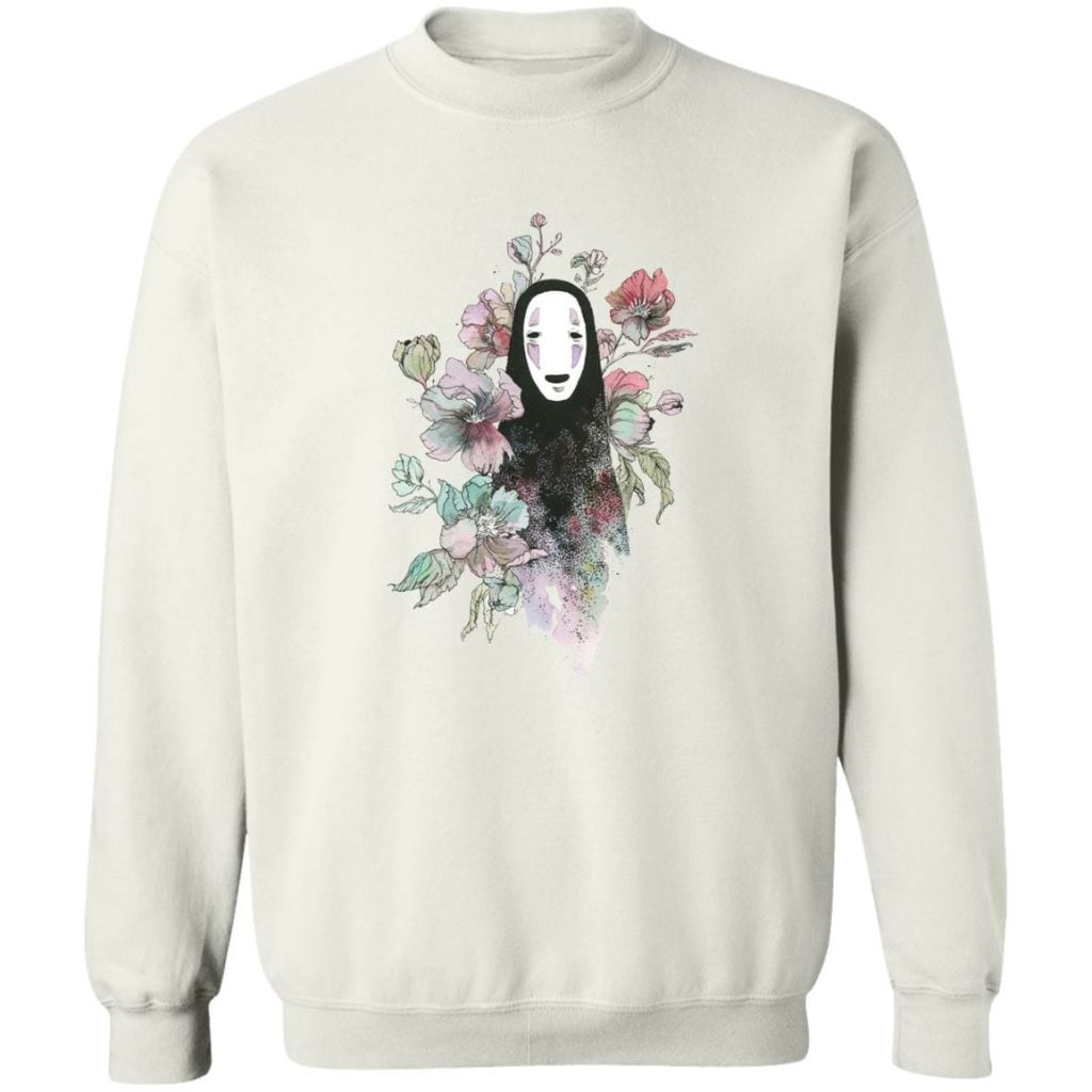 Studio Ghibli Spirited Away Kaonashi by the Flowers Sweatshirt - Image 2