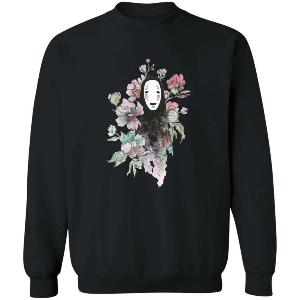 Studio Ghibli Spirited Away Kaonashi by the Flowers Sweatshirt - Image 4