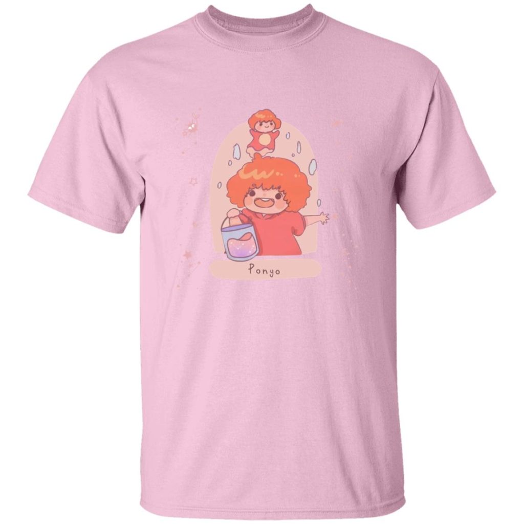 Studio Ghibli Ponyo on the Cliff by The Sea Fanart T-shirt - Image 6