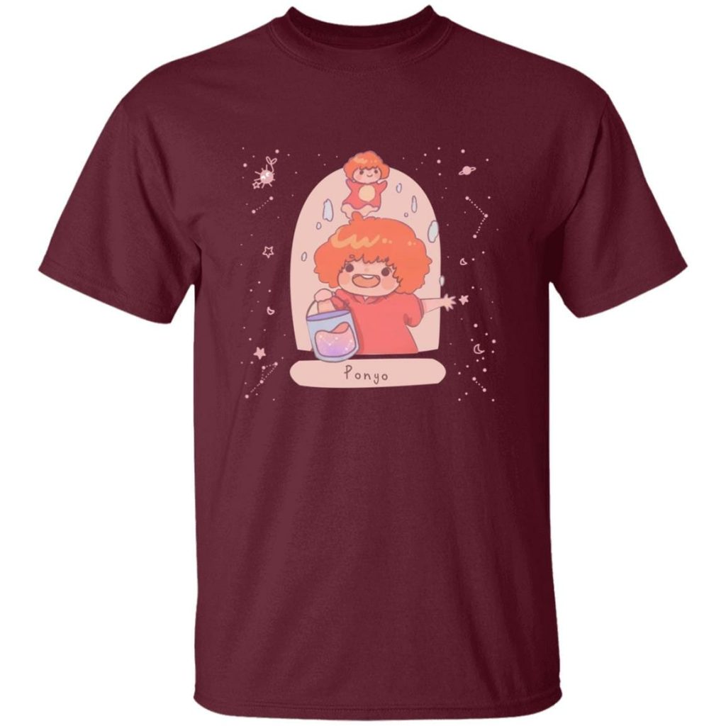 Studio Ghibli Ponyo on the Cliff by The Sea Fanart T-shirt - Image 7