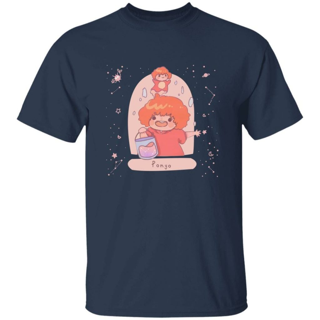 Studio Ghibli Ponyo on the Cliff by The Sea Fanart T-shirt - Image 8