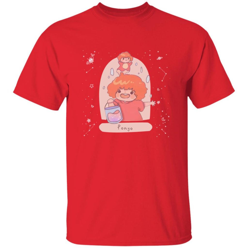 Studio Ghibli Ponyo on the Cliff by The Sea Fanart T-shirt - Image 9