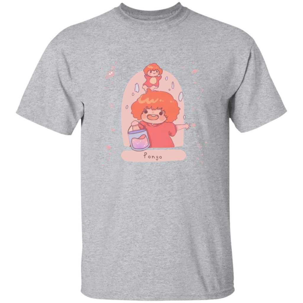 Studio Ghibli Ponyo on the Cliff by The Sea Fanart T-shirt - Image 10