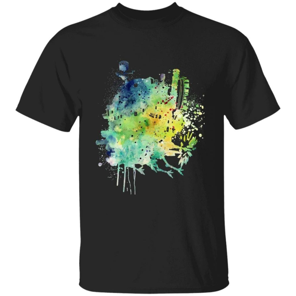 Studio Ghibli Howl’s Moving Castle Colorful Castle T-shirt - Image 4