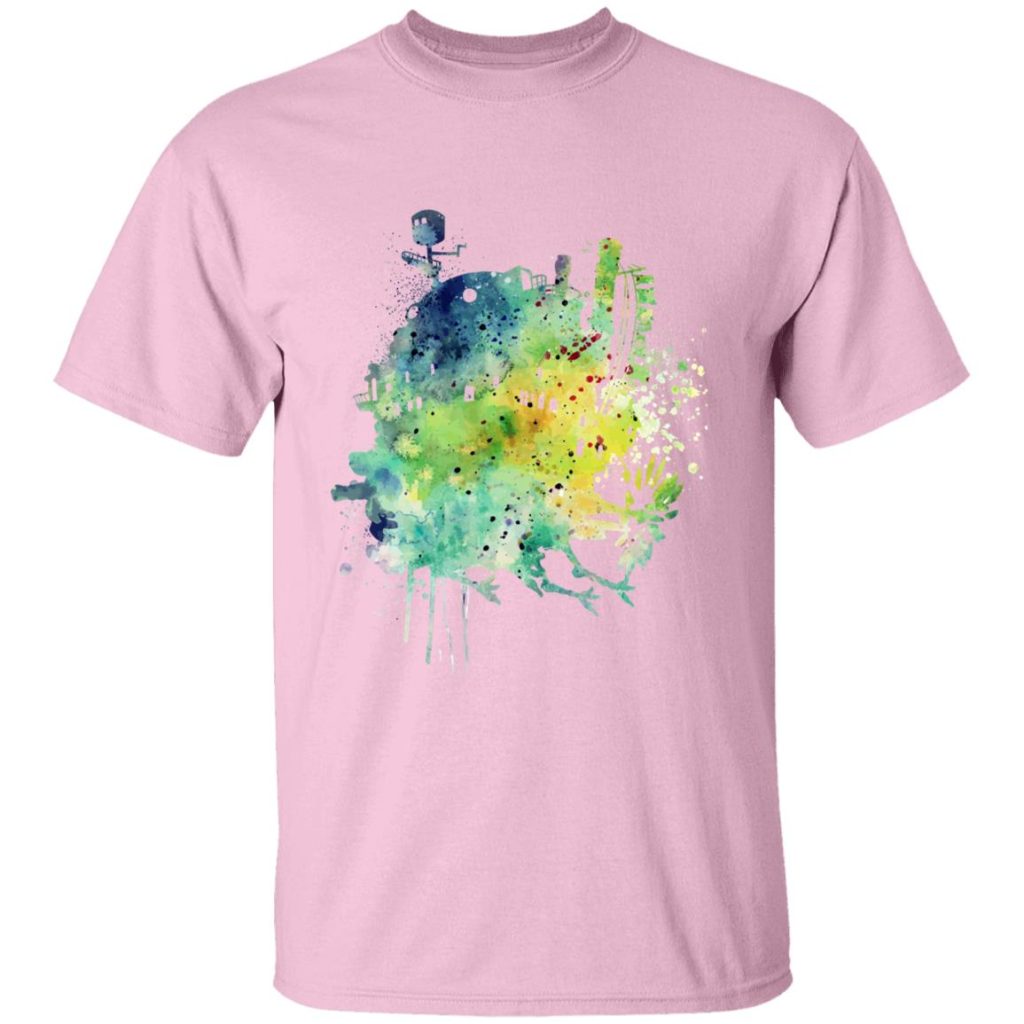Studio Ghibli Howl’s Moving Castle Colorful Castle T-shirt - Image 6