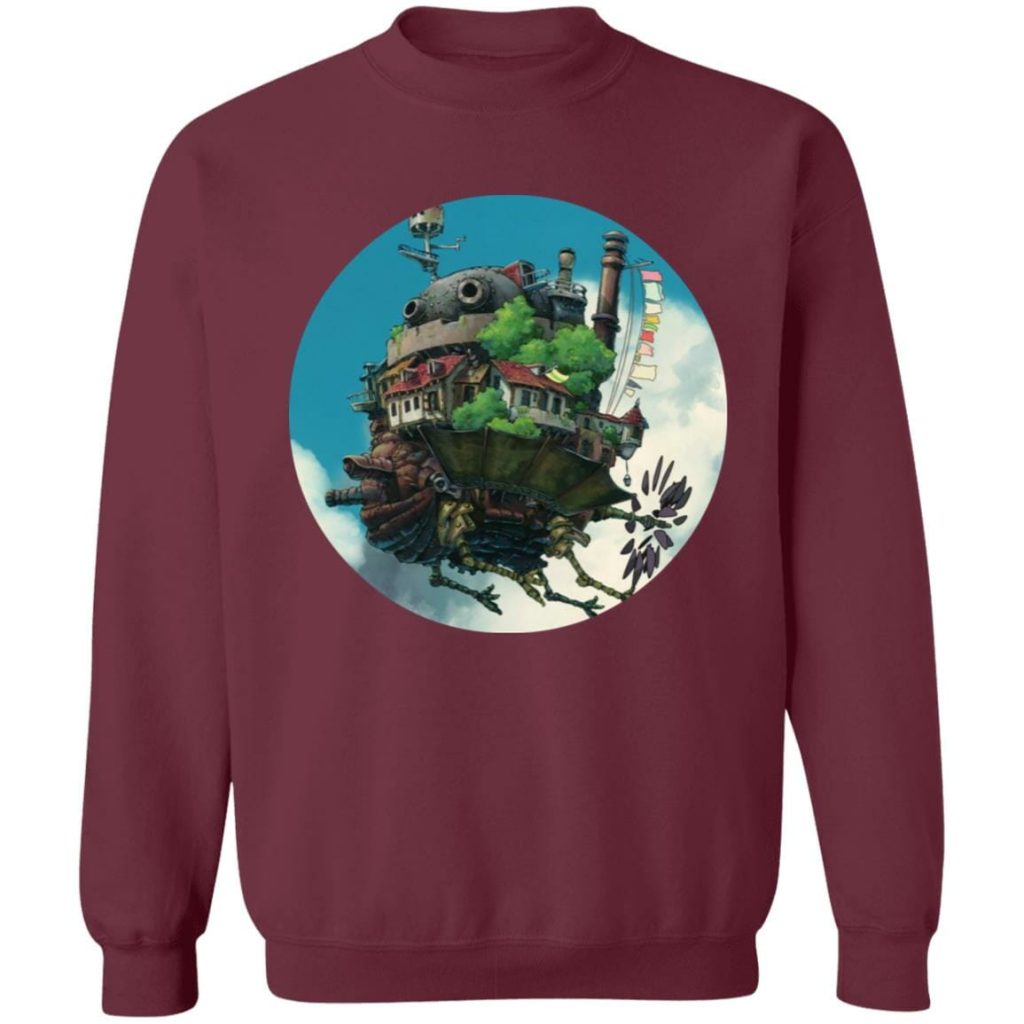Studio Ghibli Howl’s Moving Castle Flying on the Sky Sweatshirt - Image 5