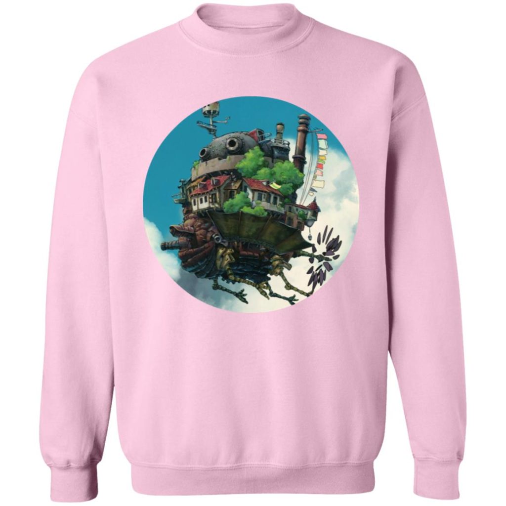 Studio Ghibli Howl’s Moving Castle Flying on the Sky Sweatshirt - Image 10