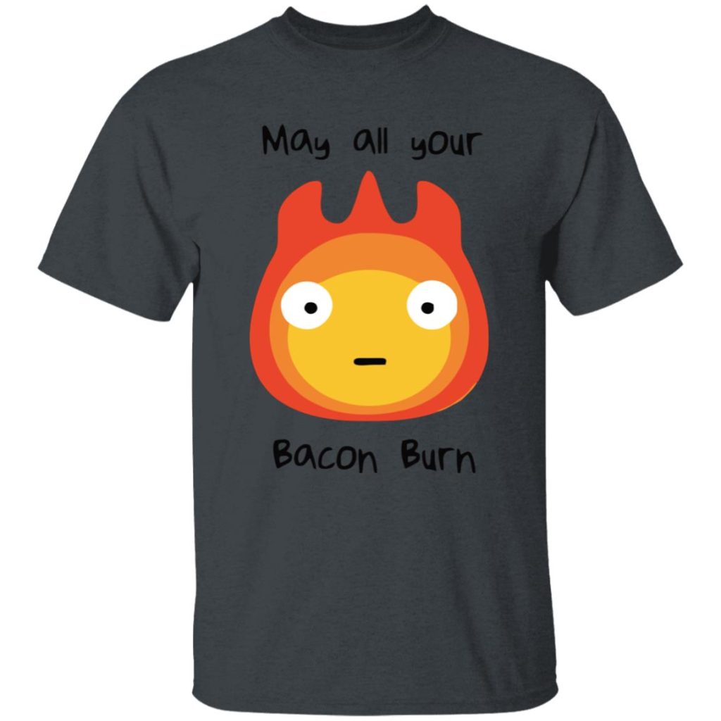 Studio Ghibli Howl’s Moving Castle May All Your Bacon Burn T-shirt - Image 5