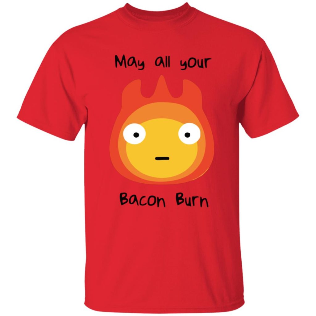 Studio Ghibli Howl’s Moving Castle May All Your Bacon Burn T-shirt - Image 9