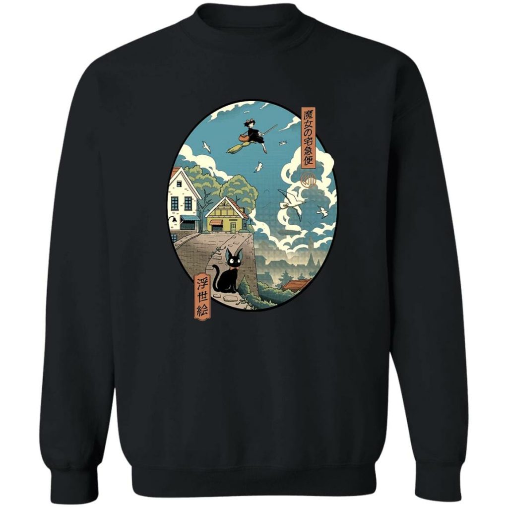 Studio Ghibli Kiki's Delivery Service Ukiyo-E Style Sweatshirt - Image 4