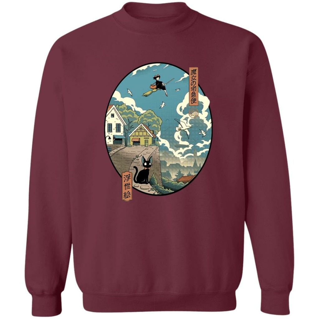 Studio Ghibli Kiki's Delivery Service Ukiyo-E Style Sweatshirt - Image 5
