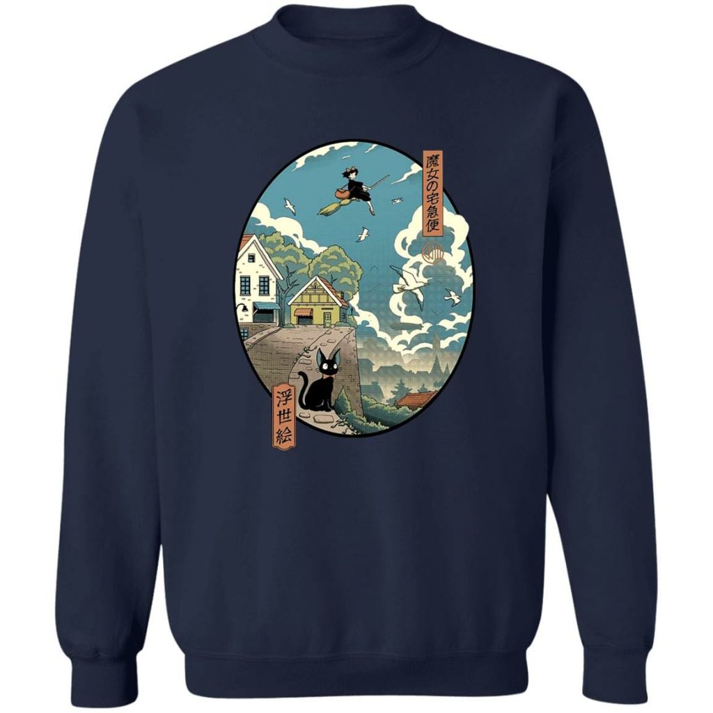 Studio Ghibli Kiki's Delivery Service Ukiyo-E Style Sweatshirt - Image 6