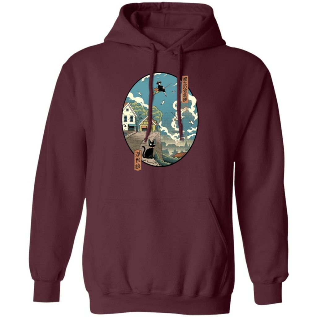 Kiki's Delivery Service Ukiyo-E Style Hoodie - Image 9