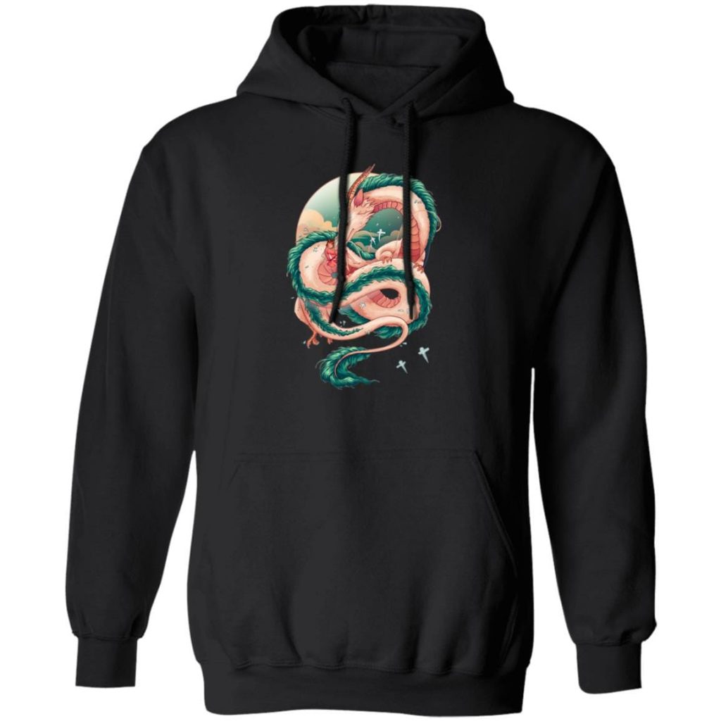 Spirited Away Haku Dragon Fanart Hoodie - Image 4