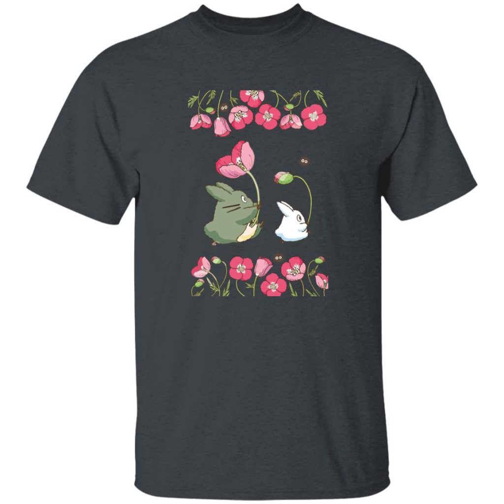 Studio Ghibli The Mini Totoro and Flowers T-shirt - Image 5