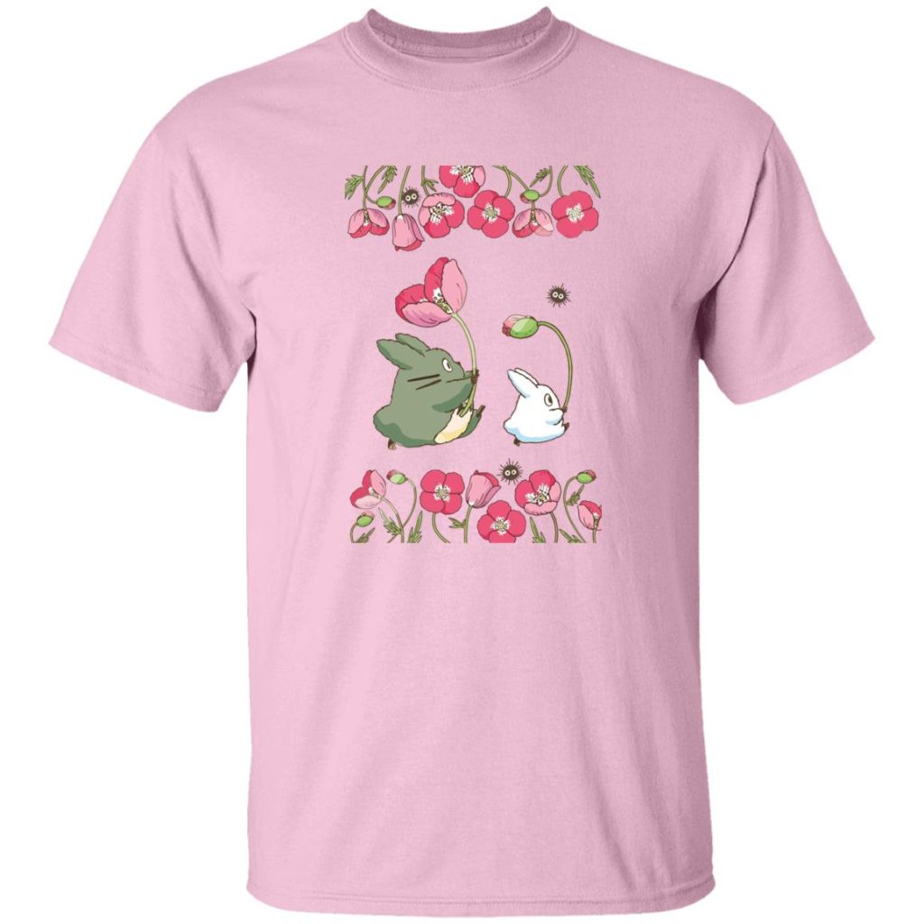 Studio Ghibli The Mini Totoro and Flowers T-shirt - Image 6