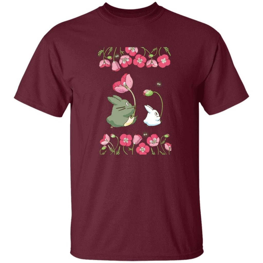 Studio Ghibli The Mini Totoro and Flowers T-shirt - Image 7