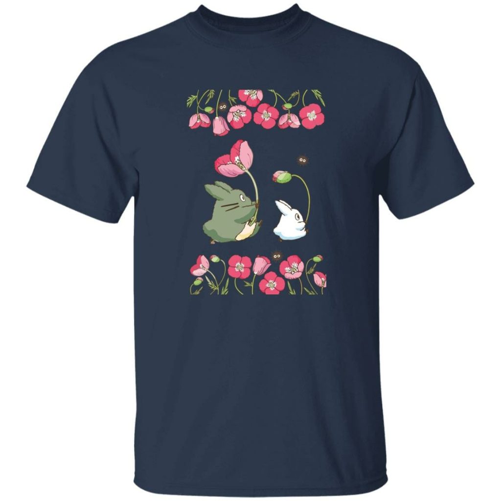 Studio Ghibli The Mini Totoro and Flowers T-shirt - Image 8