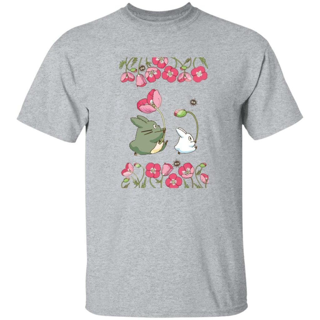 Studio Ghibli The Mini Totoro and Flowers T-shirt - Image 10