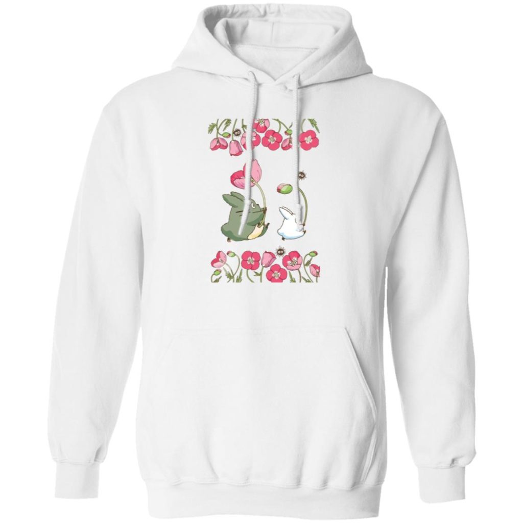 The Mini Totoro and Flowers Hoodie - Image 2
