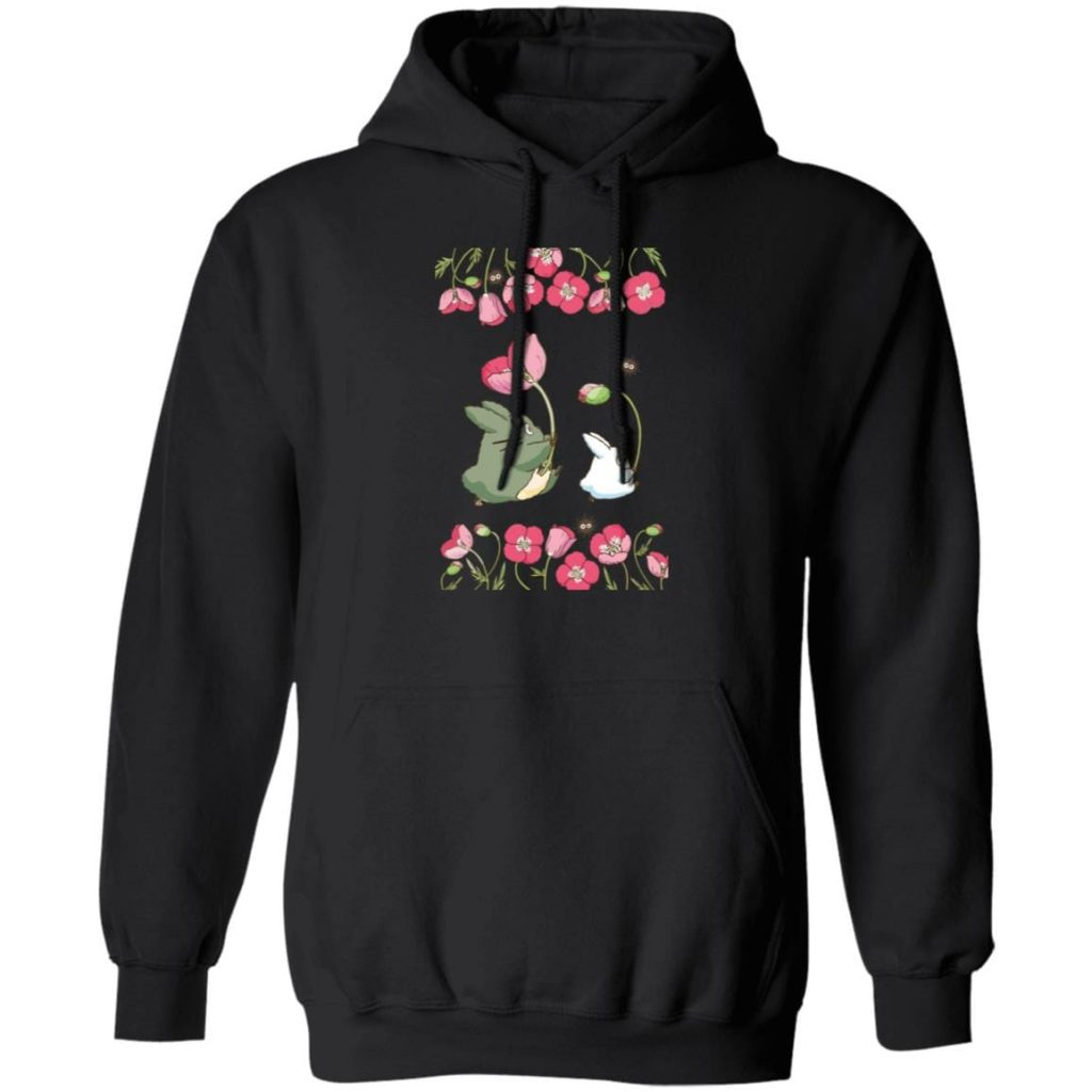 The Mini Totoro and Flowers Hoodie - Image 4