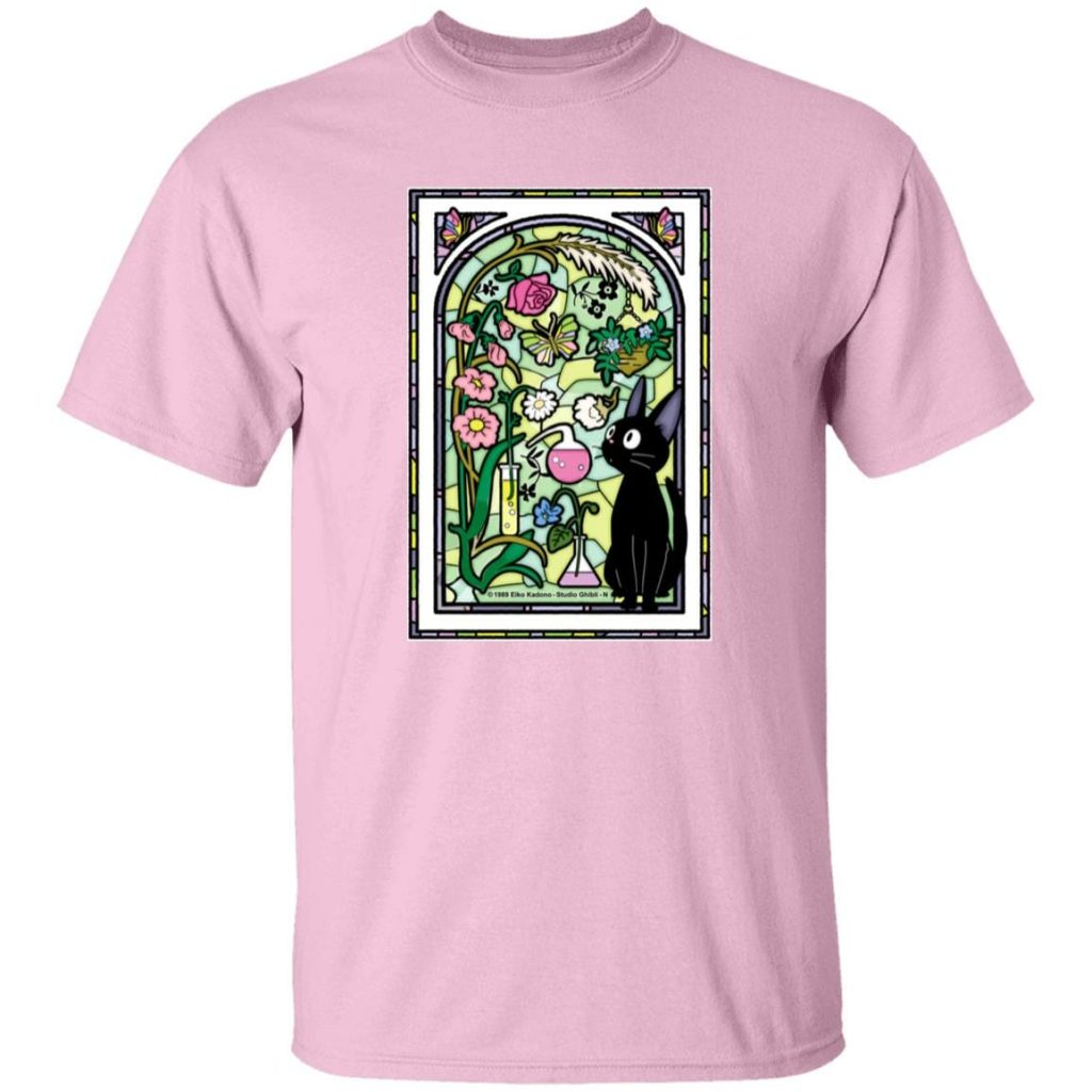 Studio Ghibli Jiji by the Stained Glass Window T-shirt - Image 6