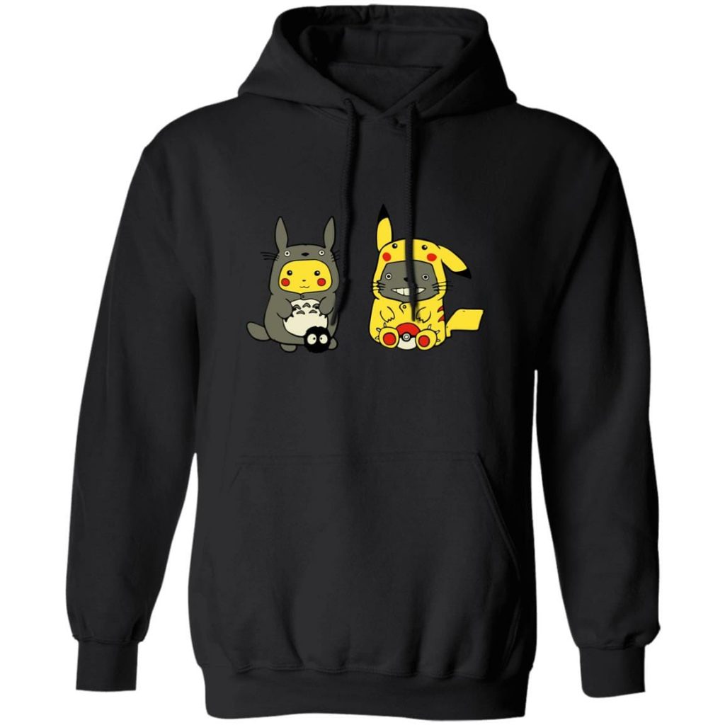 Totoro and Pikachu Cosplaying Hoodie - Image 4