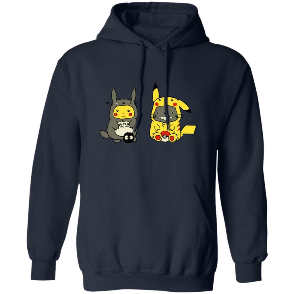 Totoro and Pikachu Cosplaying Hoodie - Image 5