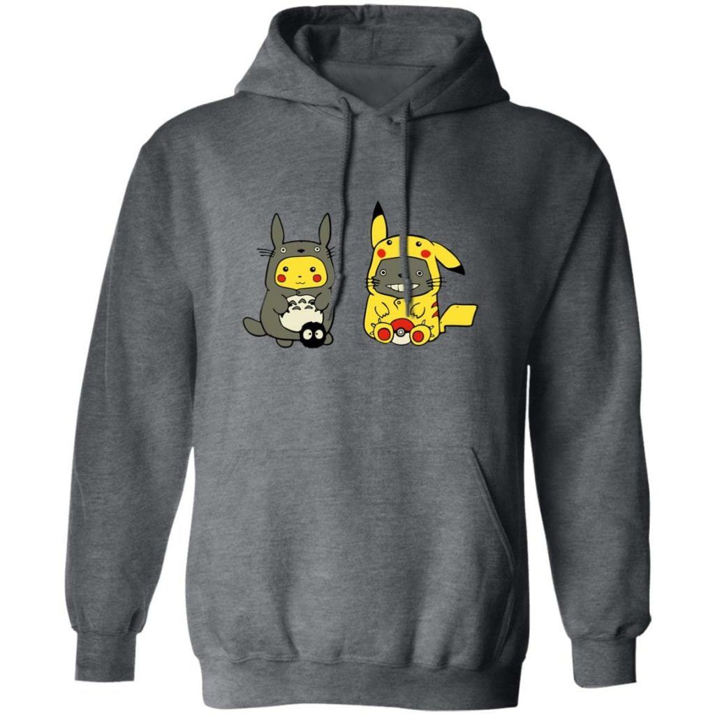 Totoro and Pikachu Cosplaying Hoodie - Image 6