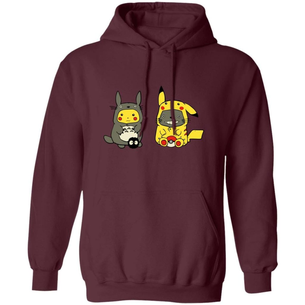 Totoro and Pikachu Cosplaying Hoodie - Image 9